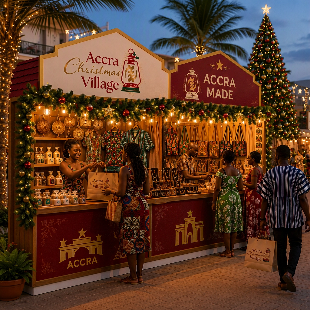 The Accra Made crafts stall in the vendor village
